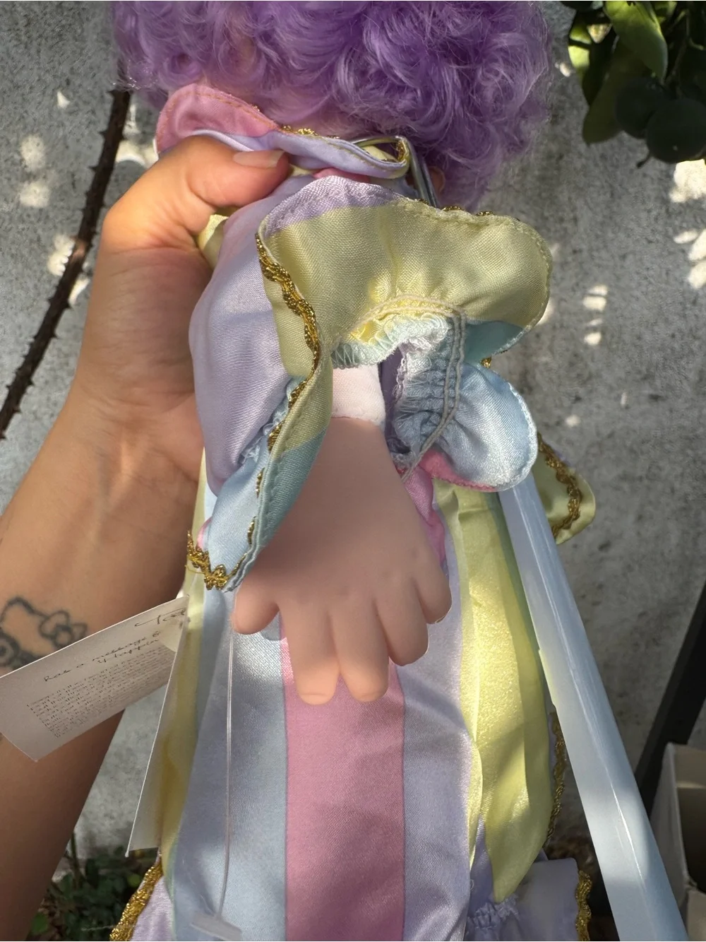 Precious Moments Purple Plush Clown Doll with Pastel Outfit